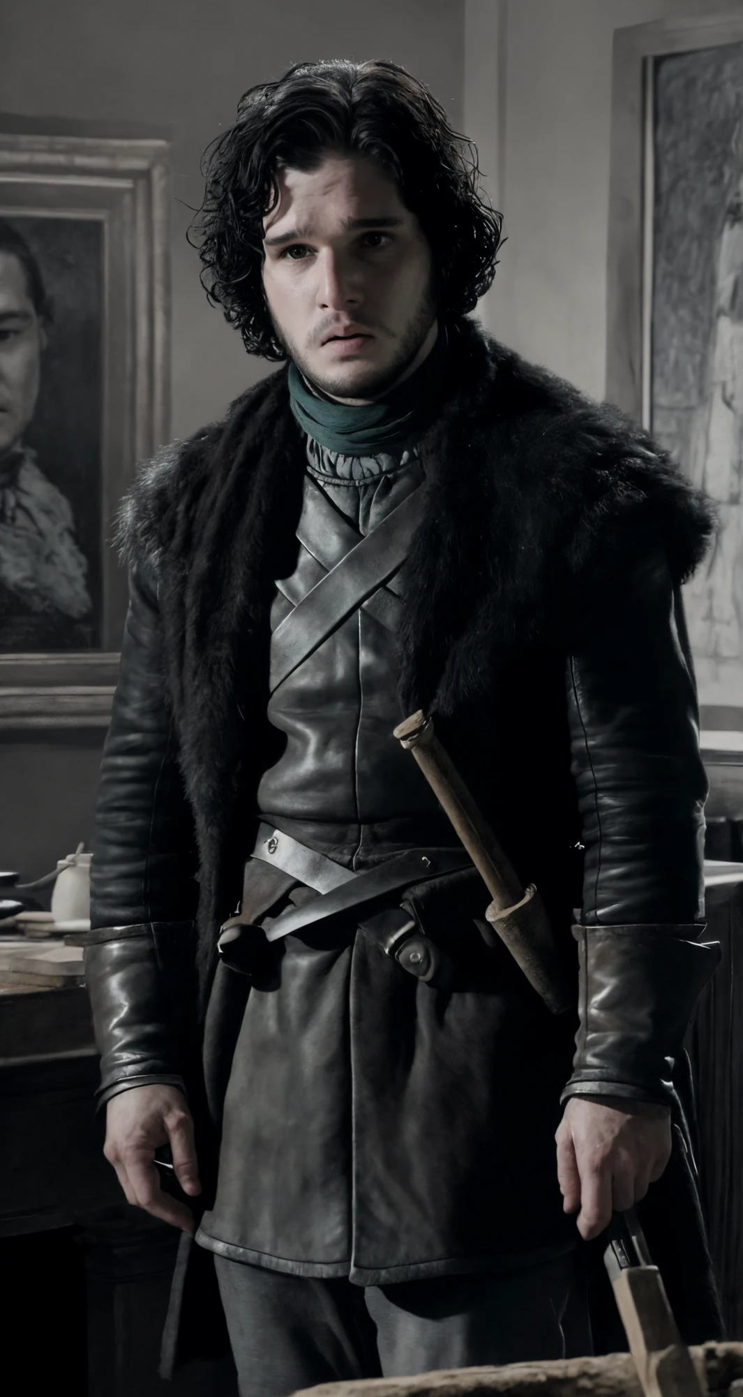 solo, slave, realistic, real life, looking at viewer, facing viewer,
jon snow , middle shot,
professional, high quality, amazing, pencil sketch, E.H. Shepard, Antonio Mancini,
masterpiece, highres, 4k, detailed background, rusty, (cozy:0.8)