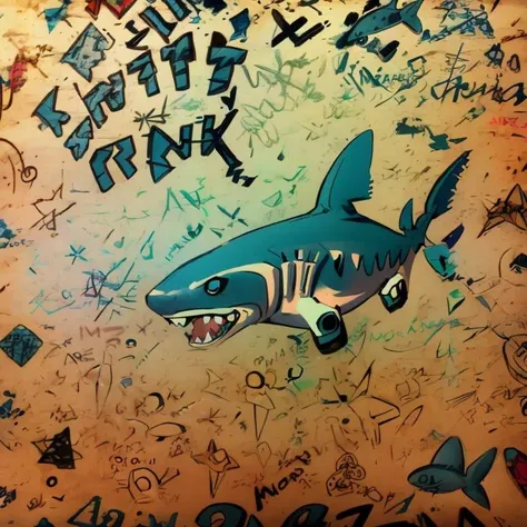 a shark , by DskGfft <lora:DskGfftA:1>, masterpiece, intricate details