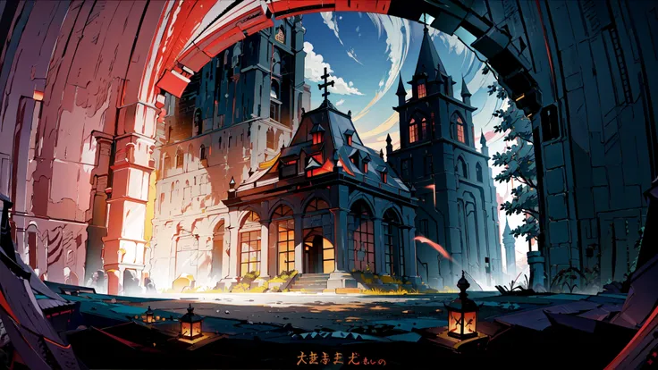 "the infernal Mausoleum, Silhouette", scenery, varied location design,sunset, a emergent Fantasy Venezuelan cliff, fisheye lens, lush color palette <lora:NAI-simao:0.3> <lora:bunybunyboi_e6:0.5>