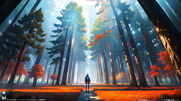 (masterpiece), (best_quality), (ultra-detailed), (illustration), ("the Supernatural Nexus, Radiant":1.2), (masterpiece), (best_quality), (illustration), anime movie background, (official art:1.49), photogenic location design, a (Biopunk:1.3) Argentine autumn forest[, trending on artstation::0.4], fisheye lens, absurdres se, artstation::2.5, octane