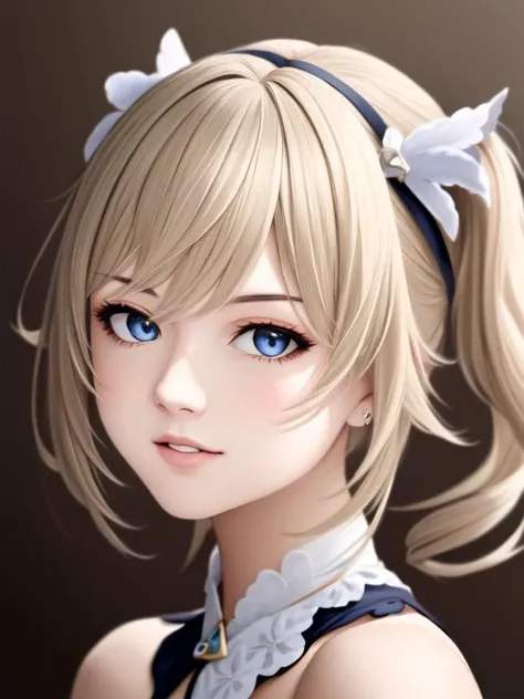 masterpiece, best quality, portrait, barbara \(genshin impact\), 1girl, solo, vision (genshin impact), medium breasts, cute, blonde hair, perfect feminine face