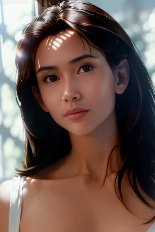 <lora:chingmyYauQiushuzhen_v10:1>, portrait of a beautiful woman with sunlight streaming through her blinds, soft lighting, photorealistic, real person, intricate details and sharp, sharp focus, 8k, 3d, Hasselblad X1D, kodak portra 800, perfet face, perfect body