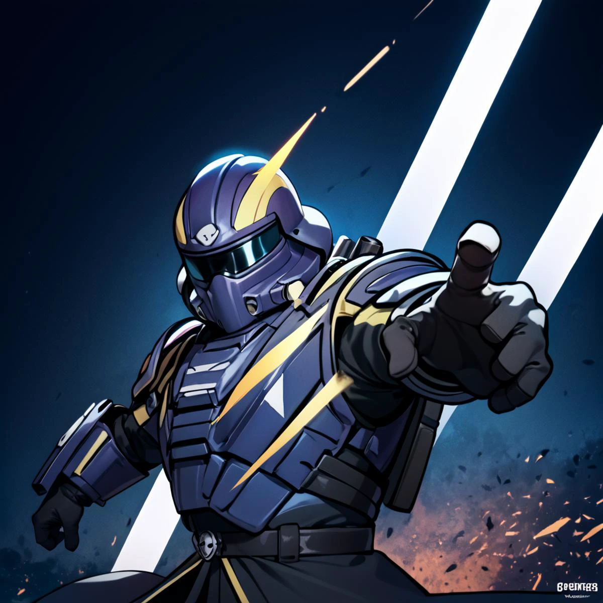 score_9, score_8_up, score_7_up, score_6_up, score_5_up, score_4_up, helldiver, 1boy, armor, (helmet:1.2), source_anime, pepe punch pose,motion blur,looking at viewer,from side, <lora:CitronAnimeTreasure:1.0>, <lora:HelldiversXL:1> <lora:xl_XL_pepe_punch(pony)3:0.8>, (masterpiece, best quality:1.2), 4k, highres, detailed background, extremely high-resolution details, highly detailed, volumetric, dramatic lighting,