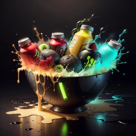 <lora:EnergyDrinkTech-20:0.8>,edrinktech, energy drink, florescent fluid, scifi,
bowl of fruits,