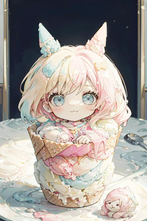 ((best quality, masterpiece, absurbres)), Kidcore, kawaiicore, fairykei, ((Ice Cream)) <lora:GelatoStyle:0.7> GelatoStyle