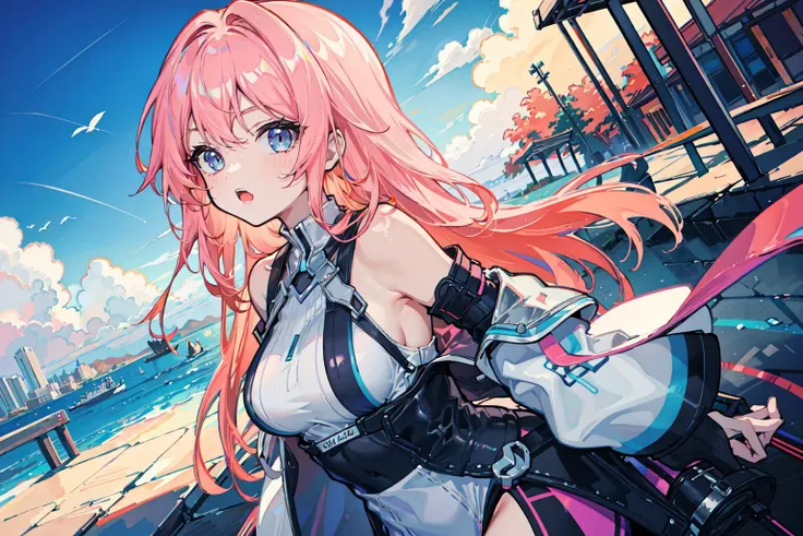 best quality, sunshine, detailed background,extremely detailed,body ratio, girl, cute,