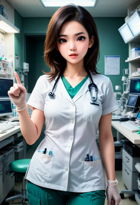 sexy doctor in nursing setting 
