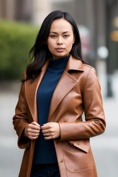 photo of (fr4nki34d4ms:0.99), a woman, RAW, close portrait photo, long brown leather coat, turtleneck, long haircut, slim body, lips parted, warm lighting, 4k, sharp focus, high resolution, (ultra detailed face:1.2), (ultra detailed skin:1.2), (ultra detailed eyes:1.2), (ultra detailed pupils:1.3), (ultra detailed iris:1.2), ultra detailed hair, 8k uhd, dslr, low harsh lightinghigh quality, film grain, Fujifilm XT3 sharp focus, f 5.6, lips parted, (intricate detailed clothes),