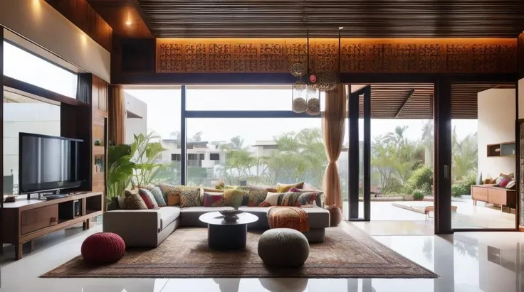 Modern Indian Living room, <lora:Archilab_Indian_Interior-05:0.5> <lora:add_detail:0.5>