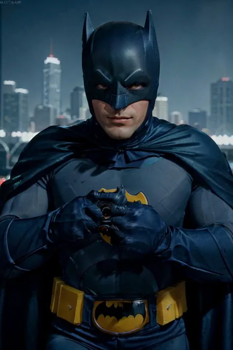 photo of batman posing for a picture, realistic, (masterpiece:1.1), (best quality:1.1), beautiful, (intricate details), unity 8k wallpaper, ultra detailed, beautiful, aesthetic, perfect lighting, <lora:Batman:0.6>,