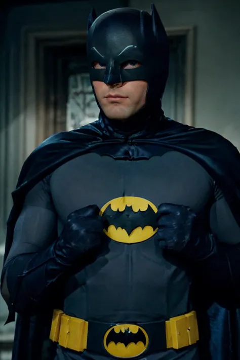 photo of batman posing for a picture, realistic, (masterpiece:1.1), (best quality:1.1), beautiful, (intricate details), unity 8k wallpaper, ultra detailed, beautiful, aesthetic, perfect lighting, <lora:Batman:0.6>,