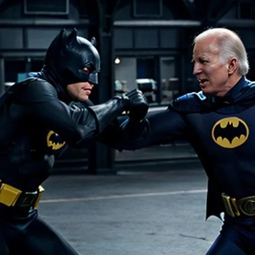 <lora:Batman:0.4>batman punching joe biden in the face