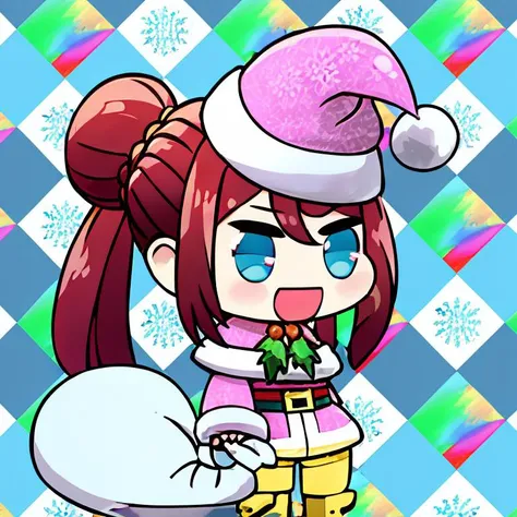 <lora:Padoru_Meme:1>, Padoru_Meme, open mouth, ((masterpiece,best quality)), absurdres, long hair,  <lora:rosa_(pokemon)_v10:0.5>, ro1, hair bun, blue eyes, twintails, visor cap, pantyhose, raglan sleeves, yellow shorts, shirt, pink bow, wristwatch, solo, smiling, looking at viewer, cowboy shot,  ,