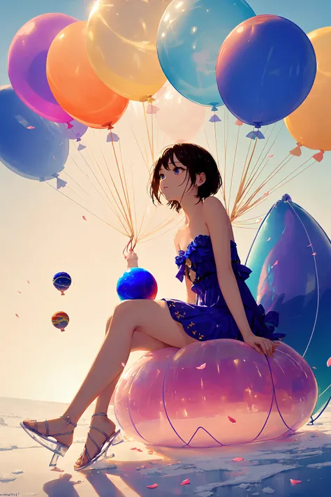 ([balloons:Small planets:0.5]:1.4), (Small_planets inside of balloons:1.4), (lots of colorful Small_planets:1.35)
(colorful planets, earth, floating petals, big balloons:1.22),
1 girl, cute face,
Full body, sitting, detailed beautiful eyes, bare legs, costume combination, Goddess, perfect body, [nsfw:0.88]
(sitting on ice_planet:1.22)
(lots of [floting blue Butterflies:floting ice:0.4]:1.22)
(detailed light), (an extremely delicate and beautiful), volume light, best shadow,cinematic lighting, Depth of field, dynamic angle, Oily skin, <lora:add_detail:1><lora:marilynmonroe:1.0>