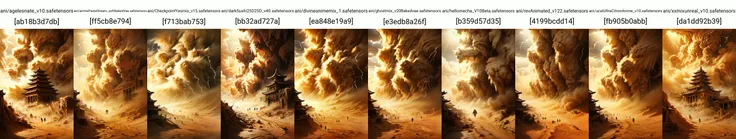 (dramatic, gritty, intense:1.4), masterpiece, best quality, 8k, insane details, intricate details, hyperdetailed, hyper quality, high detail, ultra detailed, Masterpiece, scenery, desert, (2), sandstorm, sunlight, light rays, pagoda, bestquality, highdefinition, huadan, bestquality, masterpiece, highres, <lora:sandstorm_20230903190756:0.9>