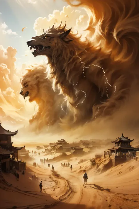 (dramatic, gritty, intense:1.4),masterpiece,best quality,8k,insane details,intricate details,hyperdetailed,hyper quality,high detail,ultra detailed,Masterpiece,scenerydesert (2)sandstormsunlightlight rayspagoda,
bestquality,highdefinition,huadan,bestquality,masterpiece,highres,<lora:sandstorm_20230903190756:0.7>,