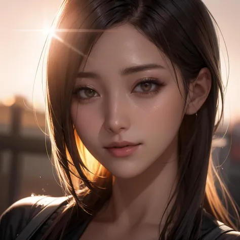 masterpiece, best quality, ray tracing, highly detailed, 32k, portrait, raw photo,
1girl, light slightly smiling, bright skin, beautiful face, (kor mixed:0.3), (k-pop idol:0.3),
bright sun light, rim light, dramatic lighting