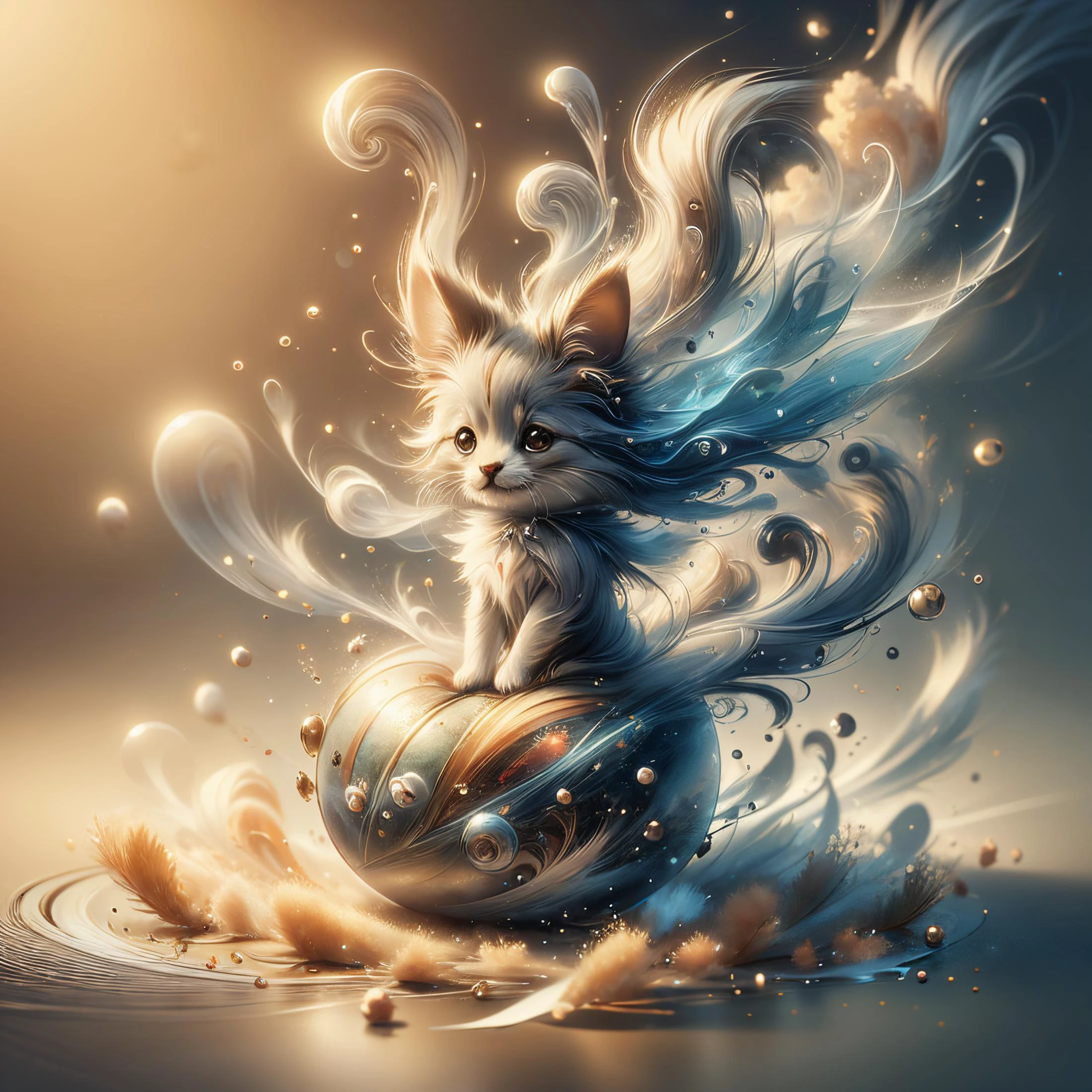(((award winning photo))) Real:2.0, Fujifilm XT, Photorealistic, (full body:1.2),an absurdly cute little fairylike creature sitting in an Airbubble ,Liquify, <lora:Liquify:1> <lora:ElementWind:1> ElementWind