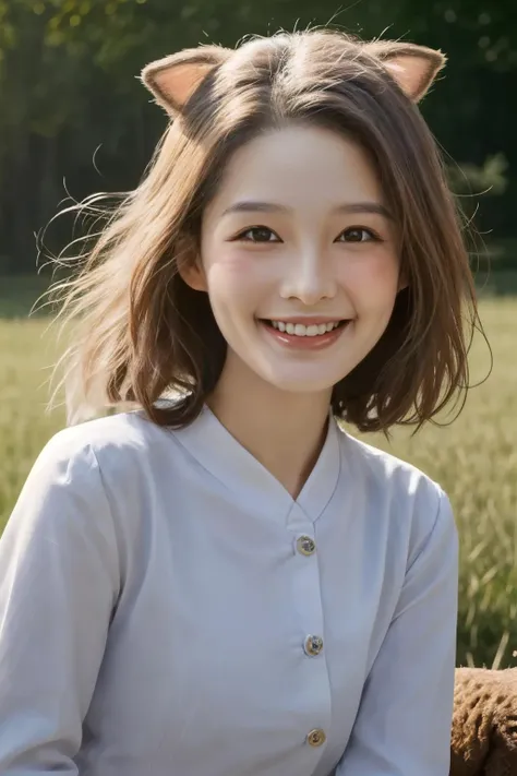 1girl, sweet li, masterpiece, realistic, upper body, cowbody shot, red clpis,<lora:sweet_li:0.6>,light smile,open mouth