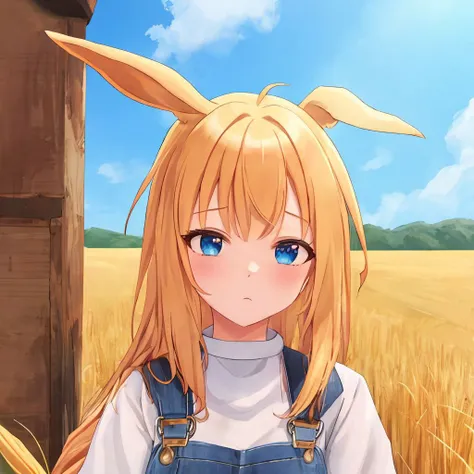 <lora:ear_down_v1:1>1girl, ear down, horse ears, barn, wheat field, overalls, 8k, ultra detail, masterpiece