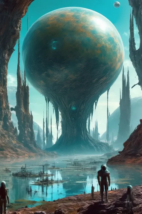 <lora:Stephan Martiniere Style:1>Stephan Martiniere Style - hyperdetailed alien planet of sorrow