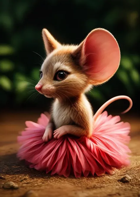 mouse in tutu,
BREAK,
(masterpiece, best quality, ultra realistic, 4k, 2k, (intricate, high detail:1.3), film photography, soft focus, RAW photo, photorealistic, analog style, subsurface scattering, photorealism, absurd res)