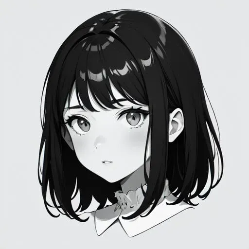 19th century film style, a girl, headshot, simple style