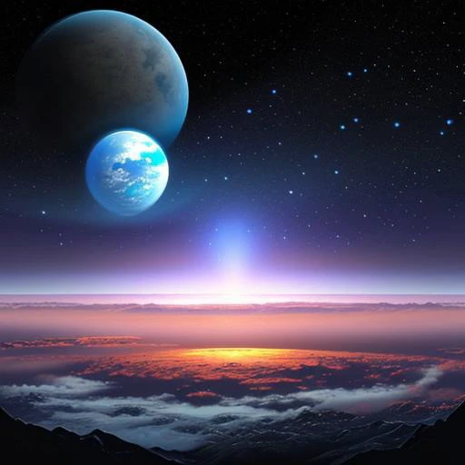 random alien planet, beautiful scenery, high quality