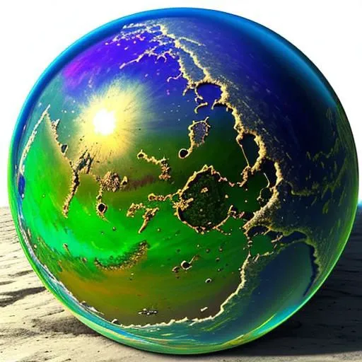 random alien planet, beautiful scenery, high quality