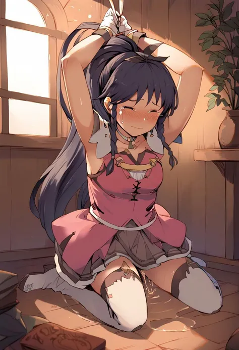 NSFW,masterpiece,Highest quality,High resolution,Very detailed,kuon \(Utawarerumono\),Long Hair,低く結んだLong Hair,Small breasts,(Maid clothes),Sleeveless,Removable sleeves,mini skirt,(Ecstasy face),Gritting your teeth,blush,(Sex slave),Luxurious Japanese-style house,Office,(Have sex),(Squirting),(trembling),heart,(Falling into Pleasure),Drooling,yield,Obedience,Obedience,(training),Working