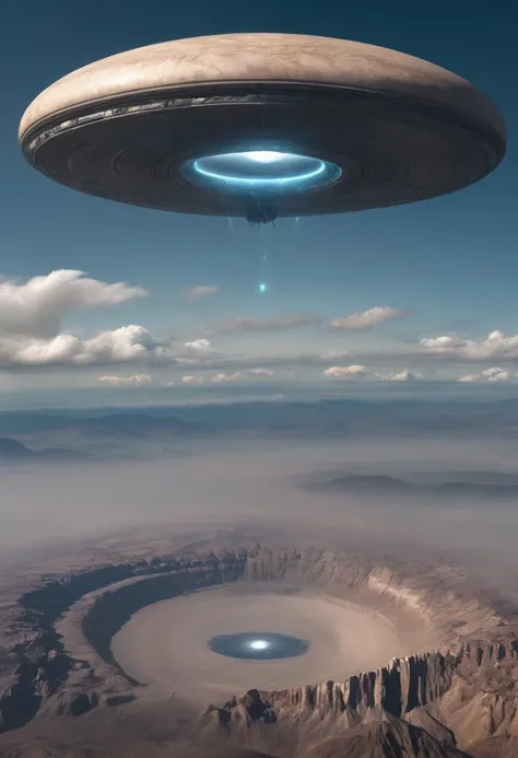 giant portal to aliens world float in sky