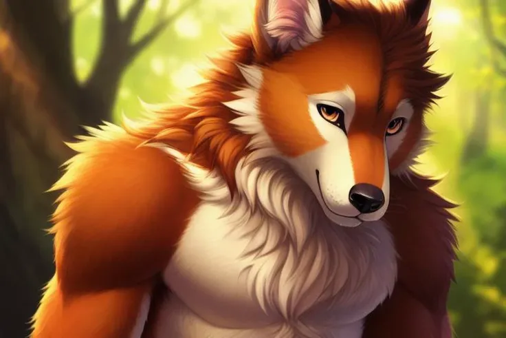 ((masterpiece)), (male), ((furry:1.5)), (fluffy ears), (fluffy neck), (detailed fur), (upper body:1.3), (detailed skin), [detailed ambient light], [detailed face and eyes],