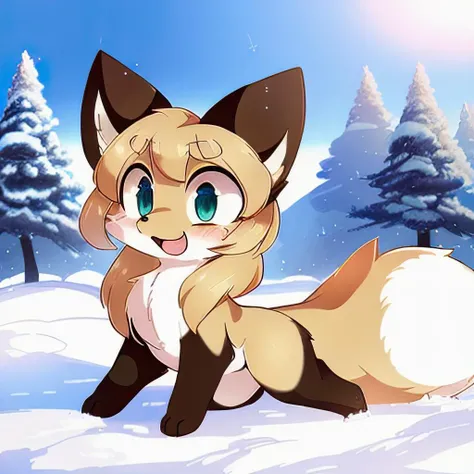 uploaded on e621, by Slugbox, by stemingbunbun, by cheezayballz, by Dagasi, by yourdigimongirl, by healingpit, <lora:Averiv0.3:0.8>, solo female (Fox, snow fox, snow, white snow, fluffy, thighs, green eyes, cute, big eyes, fluffy ears, fur, detailed fur, fluffy chest, chest fluff,  fluffy ears, fluffy tail, (full body:1.6), fox paws, paws, soft fur, 1 tail, big tail, kitsune, quadripled), detailed lighting, shading, cinematic lightning, (realisitc proportions, feral proportions, animal proportions, small, baby), feral, pet, household pet, shaded, masterpiece, detailed ambient light, detailed background, backlighting, crepuscular ray, fur light reflection, (alaska, in alaska, northern light, winter, cold), lying, playful, masterpiece, natural light, smug, face close to viewer, soft colors, illustration, high quality, happy, :P, open mouth