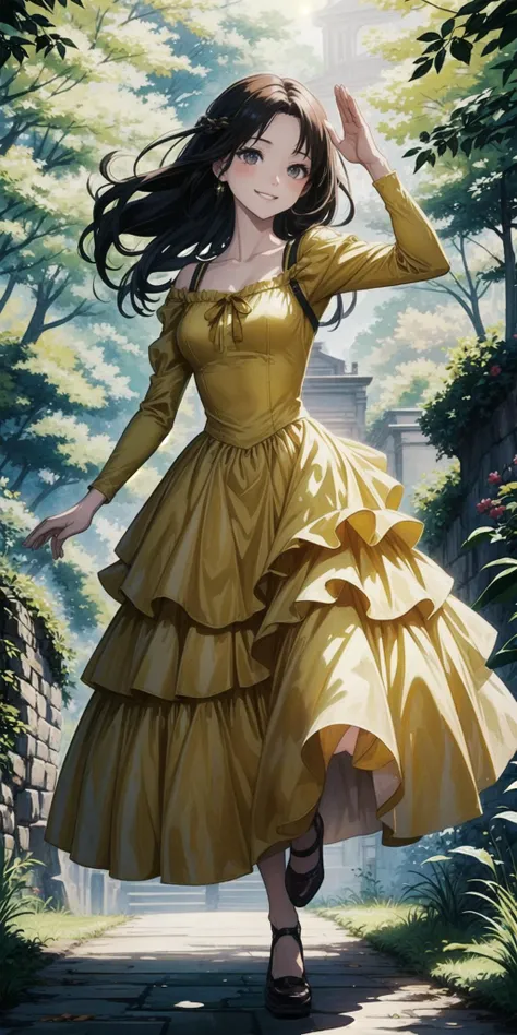 princess dress, noblesse medieval yellow dress, crinoline,
professional art of a woman,
park on bg, nature landscape on bg, detailed background,
<lora:PAseer-SD15-LCM Quick:0.8>, <lora:add_detail:0.3>, <lora:detail_slider_v4:0.5>, <lora:Citadel Spices:0.3>, <lora:princess_dress-SD-2.0:0.7>