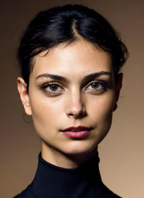 A stunning intricate full color portrait of (sks woman:1),wearing a black turtleneck, epic character composition, by ilya kuvshinov, alessio albi, nina masic, sharp focus, natural lighting, subsurface scattering, f2, 35mm, film grain, <lora:locon_morena_v1_from_v1_64_32:1.4>