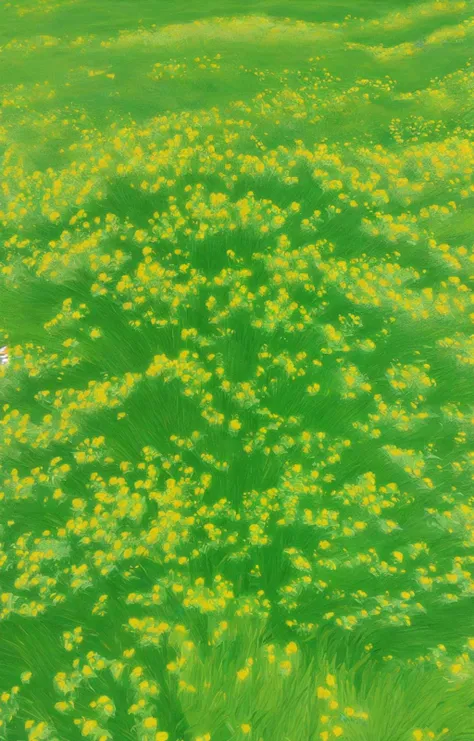 (no humans:1.8),Meadow, top view, yellow flowers, outdoors, wilderness, bird's eye view<lora:Oil painting stick_20230710133139:0.81>