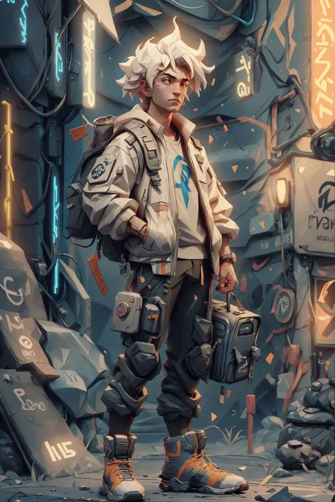 ((Best quality)), ((masterpiece)), (detailed:1.3), (1boy:1.2),3D,Short hair, cyberpunk ,HDR (High Dynamic Range),Ray Tracing,,Super-Resolution,Unreal 5,Subsurface scattering,PBR Texturing,Post-processing,Anisotropic Filtering,Depth-of-field,Maximum clarity and sharpness,,Albedo and Specular maps,Surface shading,Accurate simulation of light-material interaction,Perfect proportions,Octane Render,Two-tone lighting,Wide aperture,Low ISO,White balance,Rule of thirds,