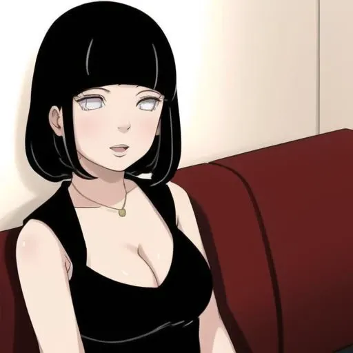hinakemoto, 1girl, <lora:hinata2:1>, "sleeveless dress", cleavage