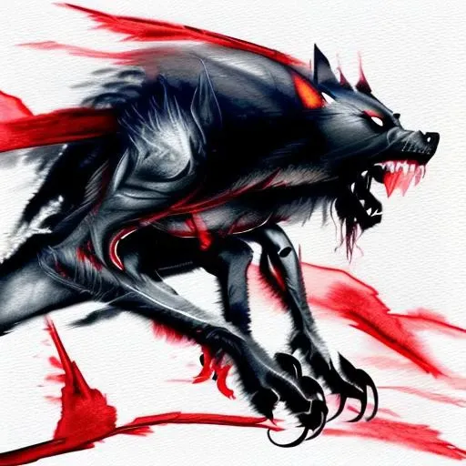 a wewulzkz, (watercolor:1.6)