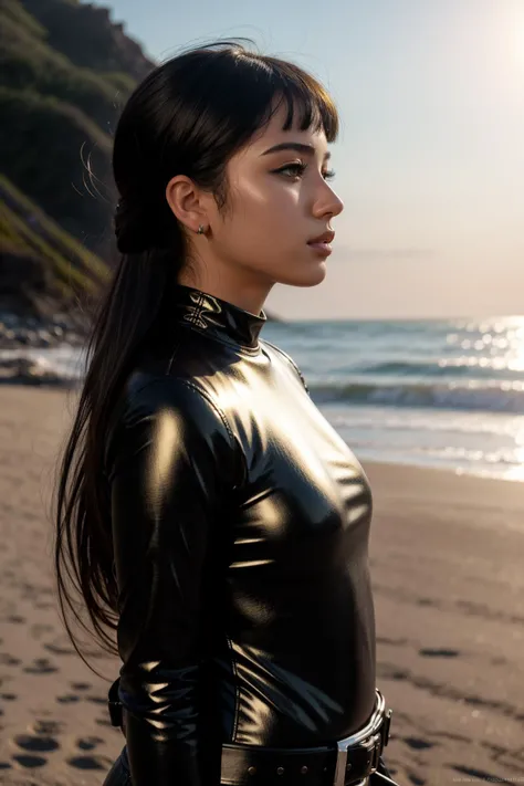 1girl, [ (cinema art by Atom Egoyan:0.9) and (Akihiko Yoshida:1.0) and (Jack Levine:0.7) ::10], dramatic Unity Engine, (Silver theme:0.7) , side view shot of a DayGlo ("The Ocean of Luxury":1.3) , it is very Witty and Selfish, desolate blossoms and beach, at Midday, in focus, Rough sketch, Light, Weirdcore, Ethereal Lighting, Depth of field 100mm, Film Washi, Cross Processing, deep yellow background, Pixabay, artstation