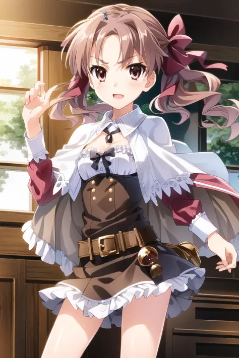 masterpiece, best quality, detailed face,(ultra hi res:1.2),(illustration:1.3),(game cg:1.2),(official concept art: 1.2),
(1girl:1.5),
(),
kawaii,
(small breasts:1.1) ,
(slender),
BREAK
(rorona_cos:1.3),
<lora:rororina_cos_V1_1:0.8:MIDD>,
cowboy shot,
dynamic pose,
BREAK
<lora:aCertainScientificRailgun4in1_v1:0.8>,
(Shirai Kuroko:1.3),(twintails hair),
