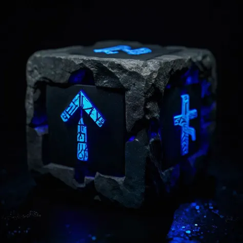 text !chillpixel, rune cube made from stone, cool, detailed, art Liam Wong <lora:SDXL_Black_Sa_May:0.8> black <lora:blacklight_makeup_v2:0.8> blacklight makeup