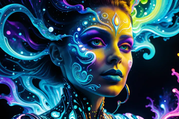 <lora:xl_more_art-full_v1:0.7>, (best quality:1.5), (hyperrealism:1.3), (intricate emotional details:1.5), (ultra detailed), (sharp focus), (sharp details), detailed digital illustration of a [custom/settings/fantasy-characters:custom/settings/scifi-characters:0.5] in a Energy beings existing in microcosmic realms, Western,  <lora:blacklight_makeup_v2:0.7> blacklight makeup , <lora:EnvyInkSwirlXL01:0.7> swirling ink