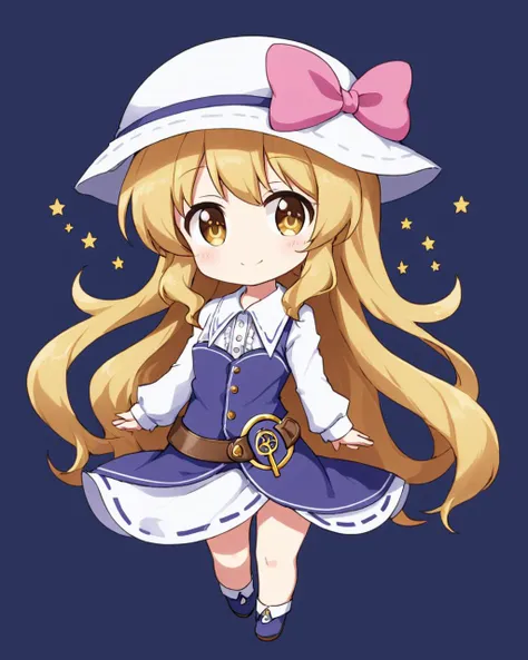 watatsuki no toyohime,1girl, hat, solo, chibi, smile, belt, dress, folded_fan, flower, bow, ribbon
<lora:watatsuki_no_toyohime_image378_2023-12-20:1>,star-shaped_pupils,symbol-shaped_pupils,. gorgeous,key visual, vibrant, studio anime,award-winning, professional, highly detailed,high budget, cinemascope