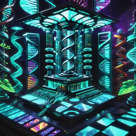 ((best quality)), ((masterpiece)), ((realistic,digital art)), (hyper detailed),DonMChr0m4t3rr4XL DNA Sequencer, Nested Shelves,Vine Patterns,Proper Lighting,Escapements,Halogen Lamps, Plisse, Porous, , octane rendering, raytracing, volumetric lighting, Backlit,Rim Lighting, 8K, HDR <lora:DonMChr0m4t3rr4XL-000008:1>