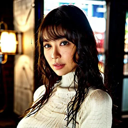 best quality, photorealistic, 8k, high res, 1girl, woman,(skindentation), (gigantic breasts), (professional lighting), blur background, street, (people, crowds:0.8), (time square:1.2), (night:1.5),(wavey hair:1.5), (casual yet stylish, knit cloth, high-neck sweater:1.5), gorgeous, (floating hair),(light particles, lens flare, glowing particles:0.5), (dynamic pose:1.2), soft lighting, front light, fully-dressed, <lora:JAV_anzai_rion_v1.0:0.6> <lora:javAnzaiRIN_v10:1>