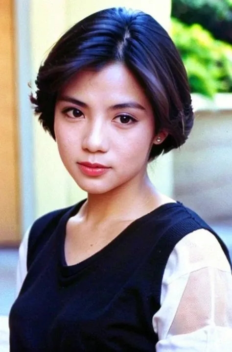 1girl,solo,realistic,best quality,photo_\(medium\),lips,photorealistic,blurry,3d,shirt,looking_at_viewer,black_hair,<lora:1girl WengMeiLing01:0.8>,