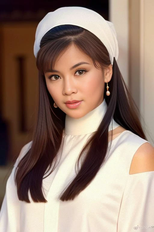 extremely detailed CG unity 8k wallpaper,(masterpiece),(best quality),(ultra detailed),(ultra realistic),(Best character details:1.2),dynamic angle,professional lighting, photon mapping, radiosity, physically-based rendering,blush,golden proportions,(shiny skin),makeup,(full body: 1.2),looking at viewer,1girl, earrings, solo, jewelry, long_hair, lips, realistic, brown_eyes,best quality <lora:YungYungMeiLing_v10:0.8>