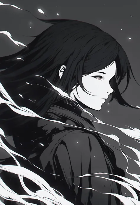 masterpiece, best quality, (monochrome:0.7),(highres), original, extremely detailed 8K wallpaper,
///////////////////
1girl, solo, black hair, glowing, bangs, upper body, closed mouth, long hair
///////////
////////<lora:ABXL128dim-000106:1>