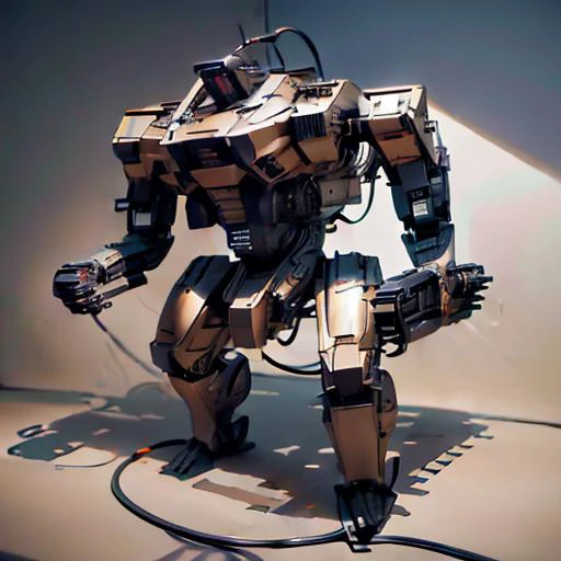 ((robot, humanoid robot, wire)),
((masterpiece, best quality, high_resolution, distinct_image)), with (panel lining).
with a (beautiful prideful look)
<lora:Real_Humanoid_Robot:0.6>, (robot), (cable:1.4), (diy, 3d printed)
<lora:robot_skin_v1.0:0.7>
<lora:cyborgbot:0.6>
(photorealistic:1.4), best quality, masterpiece, light and shadow, dramatic lighting, (simple background),
(armored core) (mecha28, mecha, robot) (richous, luxurious) (military, industrial) ((sand paint:1.4)), with (crimson strip paint), mecha, military, holding a (heavy gatling gun), (missile launcher on shoulder), (artillery gun on shoulder), ((heavy:1.4)) armor, tank, science_fiction, ship, space_craft, weapon (panel lining) and (carbon fiber, gold, artificial muscle, carbon muscle, cyberpunk). (painted pirate logo, skull and bone) (tactical) <lora:StealthMecha:0.4>, <lora:mechav11_lora_34800:0.7>, (standing with mech:0.1), <lora:standing-with-mech:0.1> (gatling gun) <lora:gatling_gun_lora01:1>, (m134minigun) <lora:m134v0:0.1>